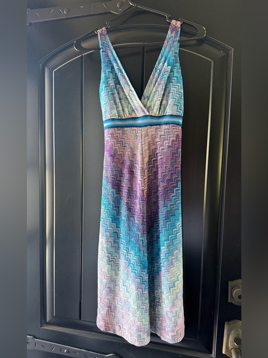 Missoni Dresses & Skirts - Missoni Multicolor Chevron Knit Dress in Blue and Purple Tones